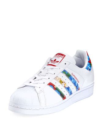 adidas superstar multicolor stripe sneaker.